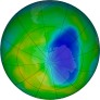 Antarctic ozone map for 2024-11-28